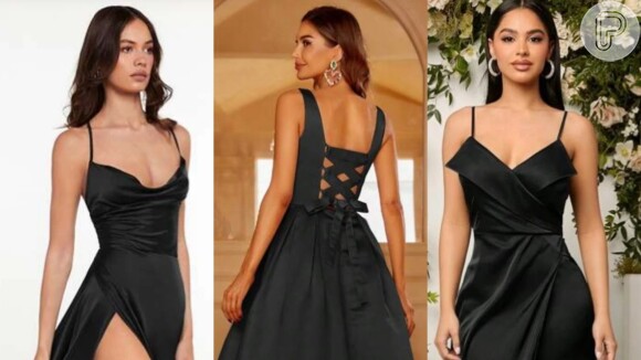 Um vestido preto pode ser o ideal para um casamento. E que tal um vestido preto da Shein?