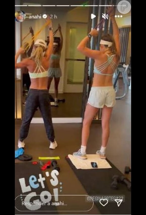 Anahí mostrou no seu Instagram um dos exercícios físicos que faz para ter um corpo invejável aos 40 anos.