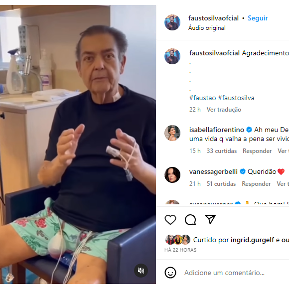 Faustão fez um agradecimento emocionado para a família de doador que lhe deu uma segunda chance.