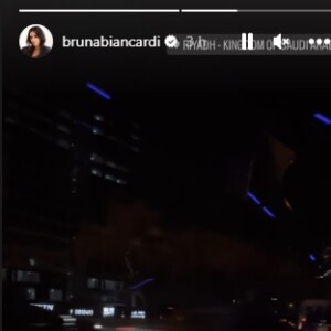 Bruna Biancardi não gosta do trânsito local da Arábia Saudita