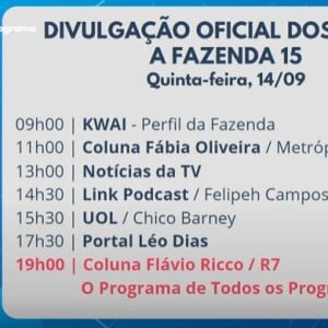 Participantes de 'A Fazenda 2023' serão divulgados ao longo da quinta-feira (14)