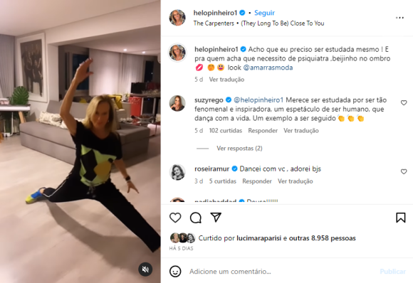 Helô Pinheiro compartilhou um momento divertido com seus seguidores no Instagram
