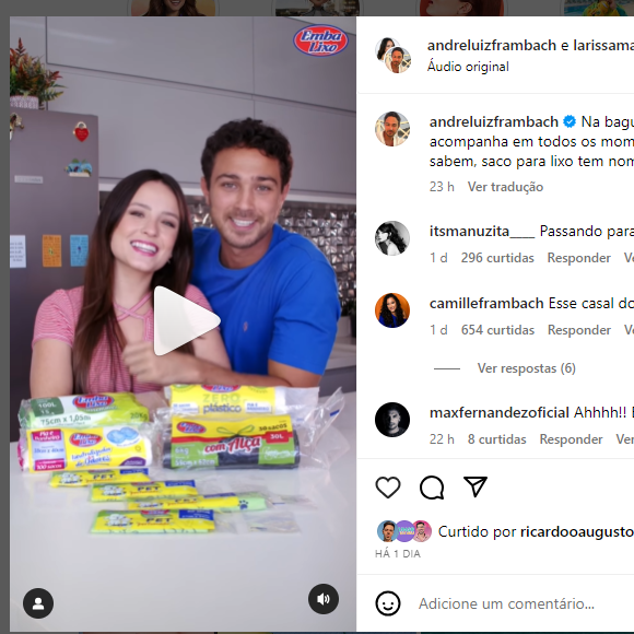 Larissa Manoela e o noivo fazem publicidade juntos após polêmica envolvendo os pais da atriz