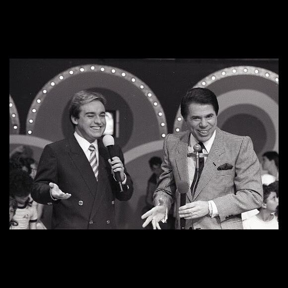 Gugu Liberato trabalhou por cerca de 30 anos com Silvio Santos; na foto, apresentadores em abril de 1988