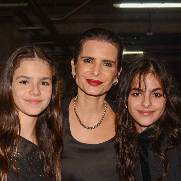 Filhas de Luciano Camargo e Flavia Camargo foram comparadas à mãe em foto: 'Três irmãs'