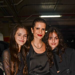 Filhas de Luciano Camargo e Flavia Camargo, Isabella e Helena combinaram look all black