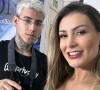 Andressa Urach e filho, Arthur, compartilham foto nos bastidores de gravação de novo vídeo pornô