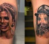 Antes e depois da cobertura da tatuagem de MC Guimê em homenagem à Lexa