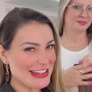 Andressa Urach revela cabelo novo em transformação visual para gravar novo vídeo pornô e exalta sua 'professora'