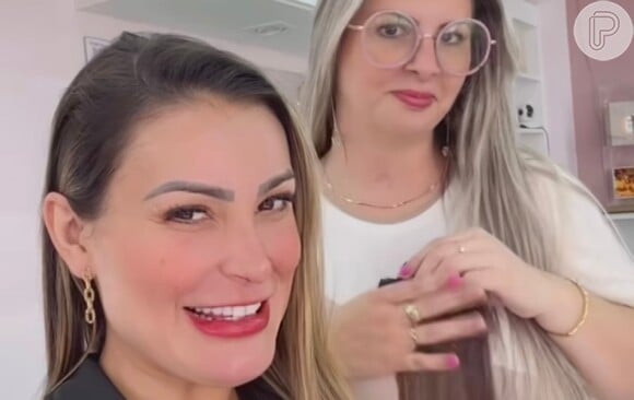 Andressa Urach revela cabelo novo em transformação visual para gravar novo vídeo pornô e exalta sua 'professora'