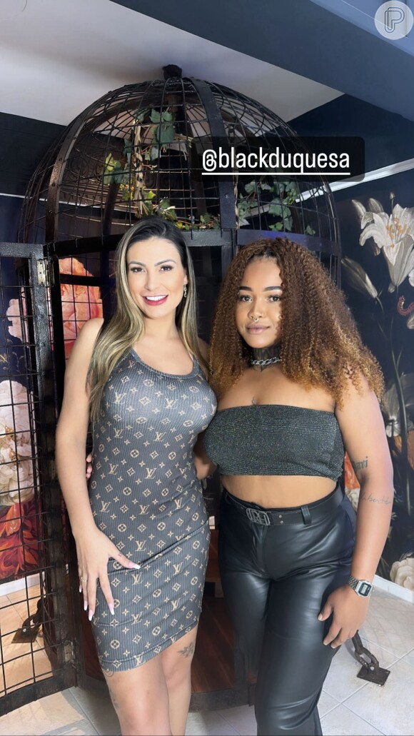 Andressa Urach grava novo vídeo pornô com Isadora Menezes, conhecida como Black Duquesa na web