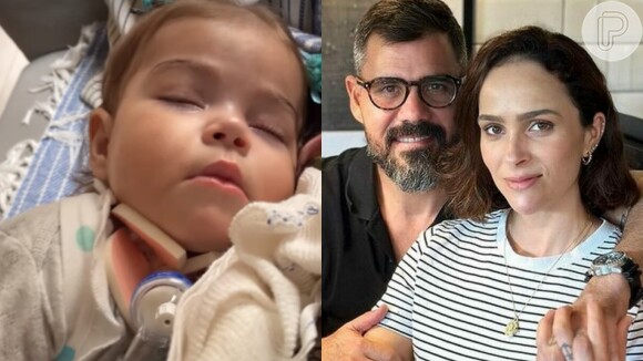 Filha caçula de Juliano Cazarré sofre risco de nova internação e mulher do ator detalha: '6 médicos e 5 fisioterapeutas em casa'