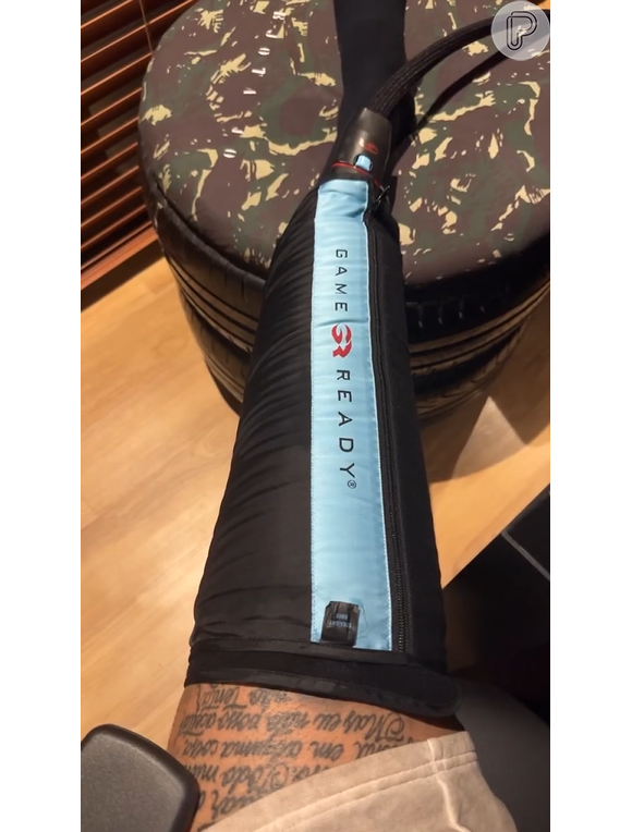 Neymar usa wrap de perna de 5 mil reais para se recuperar de grave lesão no joelho