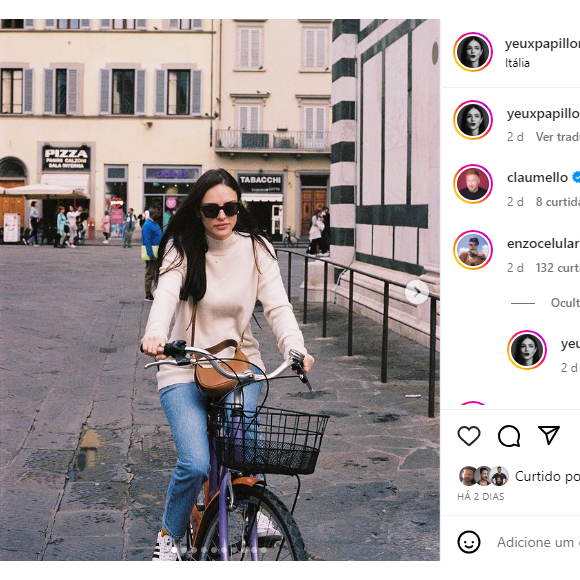 Enzo Celulari voltou a ser uma presença constante nas publicações de Isabelle Drummond no Instagram