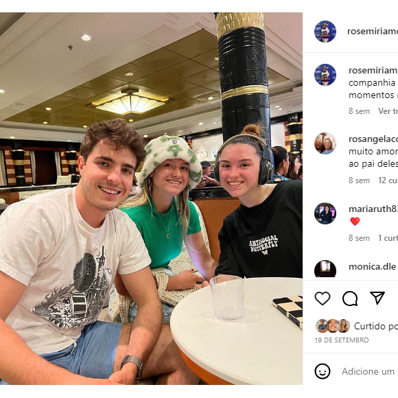 Rose Miriam chegou a viajar com os filhos e mostrou que o clima estava na tranquilidade após disputa pela herança de Gugu