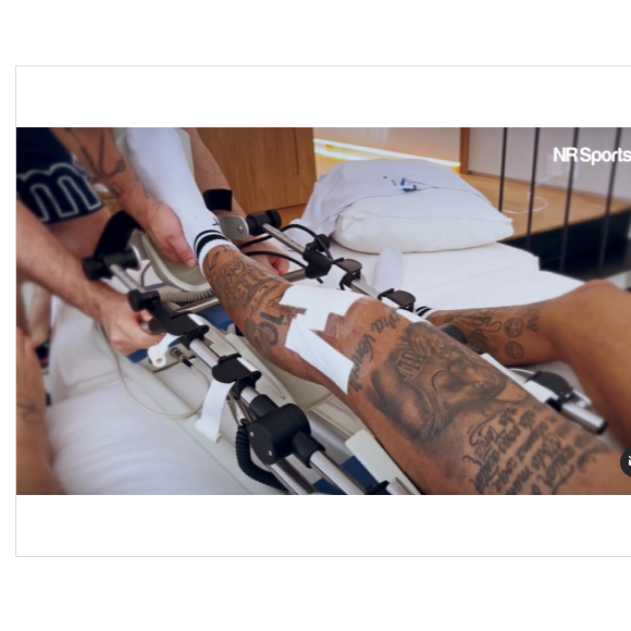 Neymar mostrou como está sendo a sua recuperação após uma lesão grave no joelho esquerdo