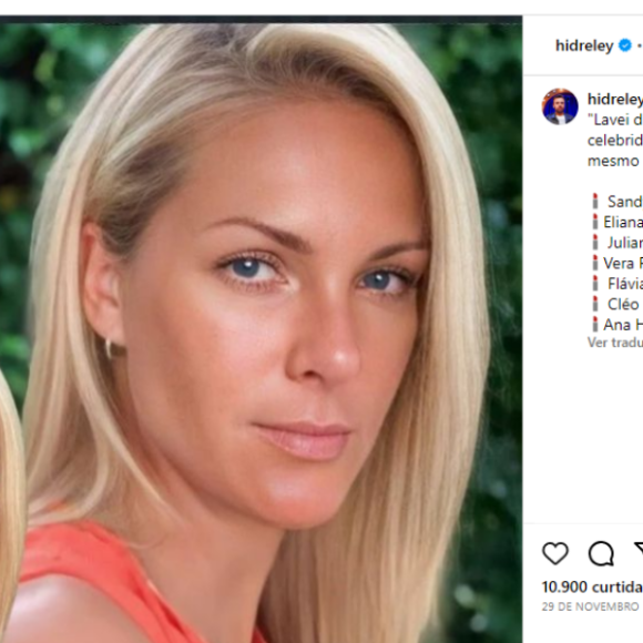 Ana Hickmann sem maquiagem? Apresentadora também foi alvo do trabalho de tratamento digital de imagens do artista Hidreley Diao