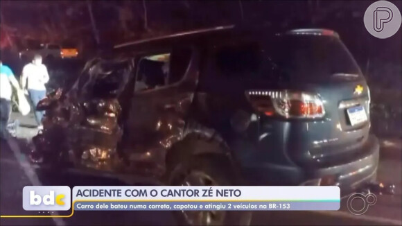 O cantor Zé Neto, dupla de Cristiano, sofreu um grave acidente de carro na noite desta terça-feira (05)