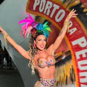 Barriga sarada de Tati Minerato chamou atenção em foto de pré-ensaio do carnaval 2024