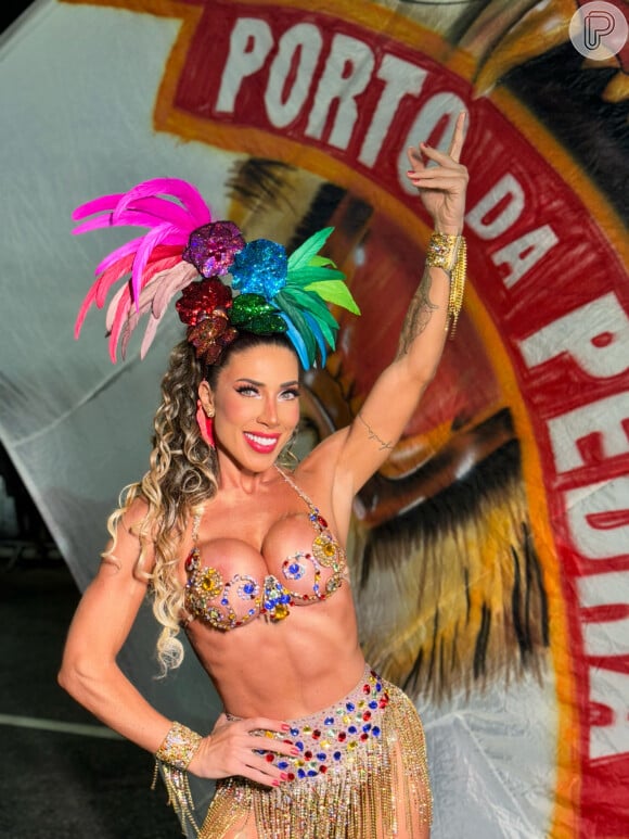 Tati Minerato está encarando a ponte aérea para ensaios do carnaval 2024 da Porto da Pedra
