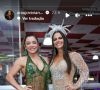 Viviane Araujo rasga elogio para Fabiola Andrade após as duas se encontrarem em ensaio de Carnaval