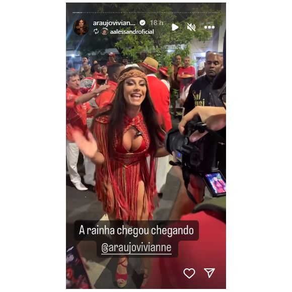 Viviane Araujo não quer saber de notícia sobre rivalidade com Fabiola Andrade no próximo carnaval