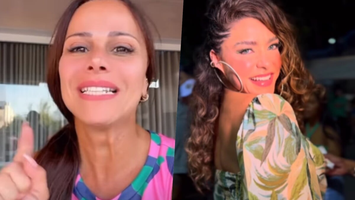 Viviane Araujo e Fabiola Andrade, mulher de Rogério Andrade, posam juntas  em ensaio de Carnaval e afastam rumor de rixa - Purepeople