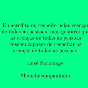 Paulo Henrique Frambach publicou uma mensagem sobre o respeito às crenças