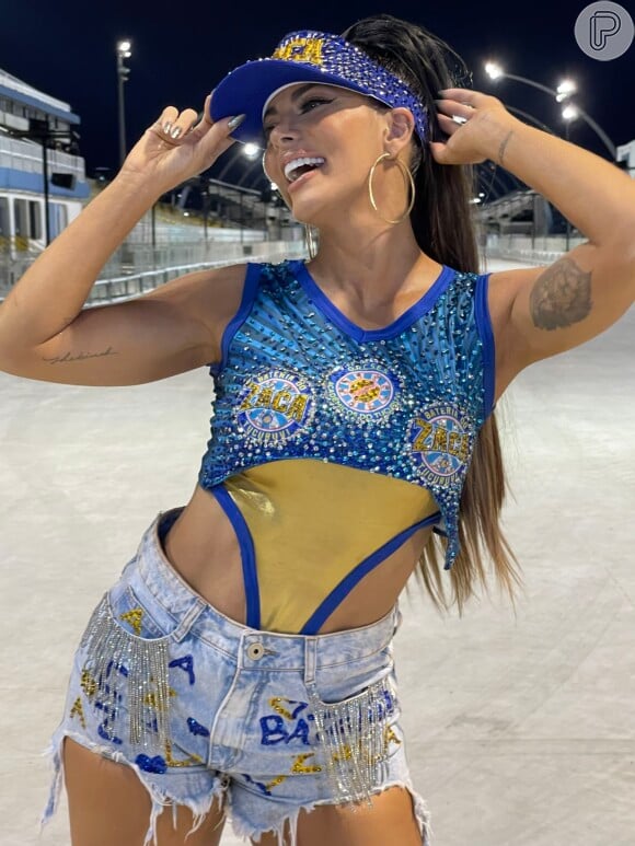 Carnaval 2024 de São Paulo: Carla Prata escolheu um body cavado com cristais