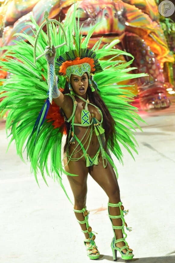 Carnaval 2024: Rebecca brilhou no desfile do Salgueiro