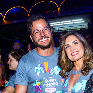 Desfile das Campeãs: Fátima Bernardes e Túlio Gadêlha combinaram looks para curtir a noite