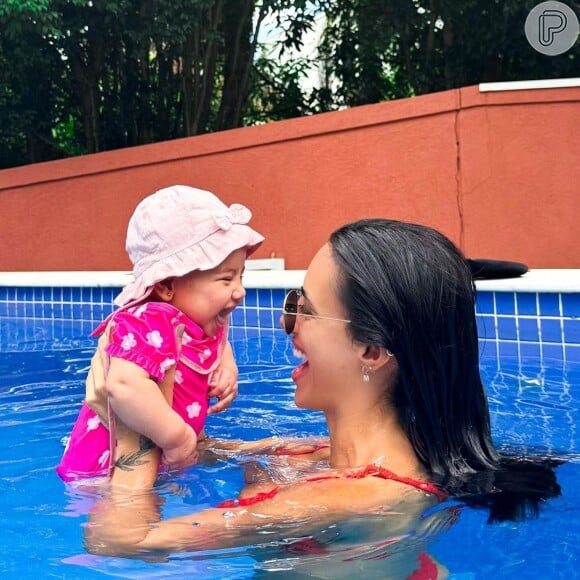 Bruna Biancardi deu à luz a Mavie, sua filha com Neymar, há pouco mais de 4 meses