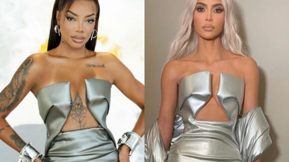 Quem vestiu melhor? Ludmilla repete look futurista de R$ 11 mil já usado por Kim Kardashian no Prêmio Lo Nuestro