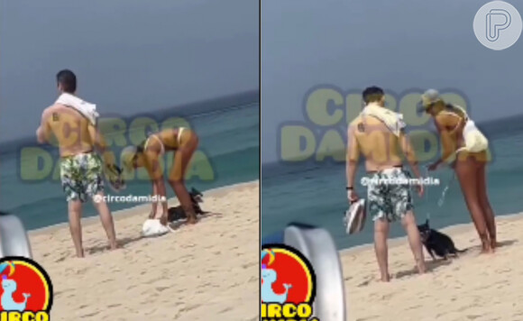 Lucas Lima foi flagrado com uma loira misteriosa em uma praia do Rio de Janeiro nesta semana