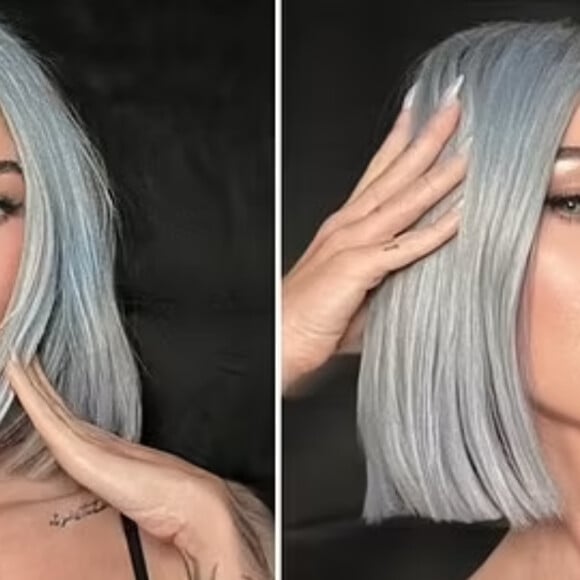Megan Fox surge com cabelo curto e azul nas redes sociais