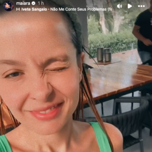 Maiara ainda mandou uma piscada para os fãs no final da publicação