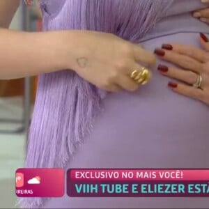 Segunda gravidez de Viih Tube e Eliezer: Ana Maria Braga passou a mão na barriga de grávida da youtuber, mãe de Lua, 1 ano
