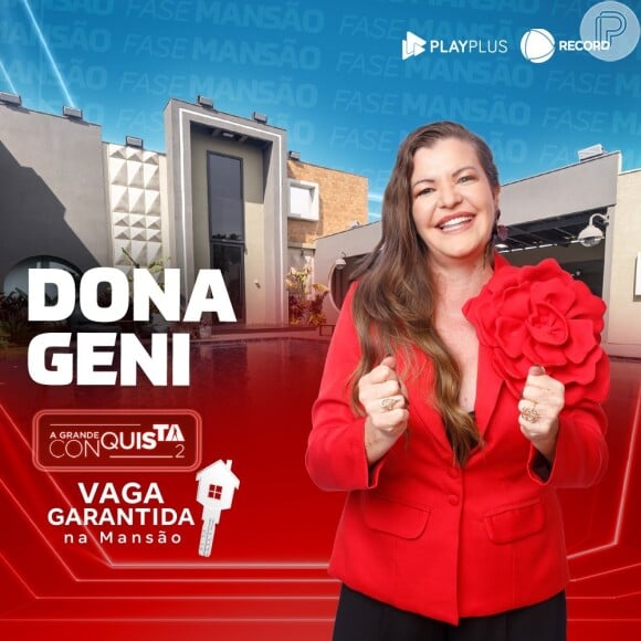 Dona Geni garantiu sua vaga na fase da Mansão de 'A Grande Conquista 2'