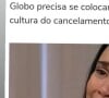 Gabriela Duarte compartilhou crítica à Globo após a mãe, Regina Duarte, ficar de fora do 'Tributo - Manoel Carlos'