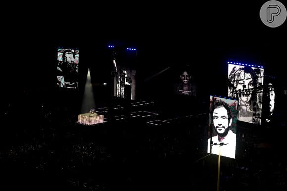 Madonna homenageou vítimas da AIDS logo no início do seu show, com direito a Renato Russo, Cazuza e Zacarias, de 'Os Trapalhões'
