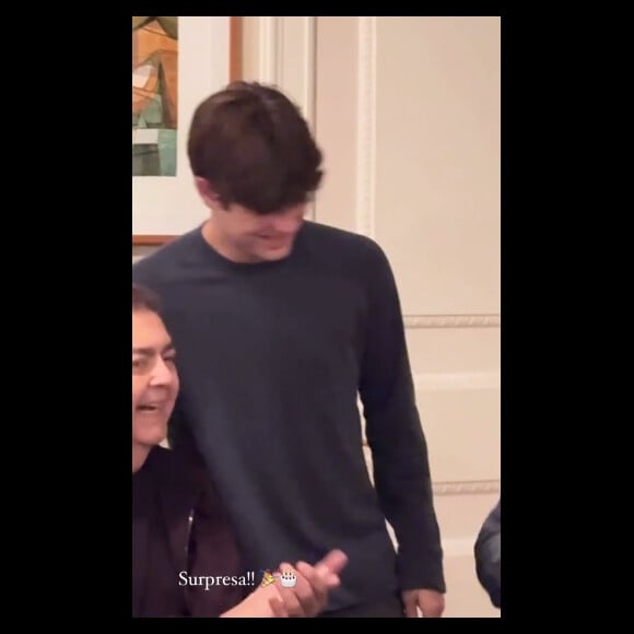 Faustão surgiu em vídeo ganhando abraço do filho Rodrigo na festa de aniversário do adolescente de 16 anos