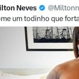 Além de expor a falsa imagem, Milton Neves ainda colocou uma legenda de extremo mau gosto. 'Tome um Toddynho que fortalece. Parabéns para a moça', escreveu