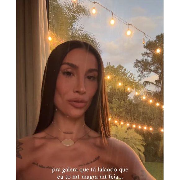 Boca Rosa gravou um vídeo nos stories do Instagram falando que não emagreceu propositalmente, mas por causa do estresse