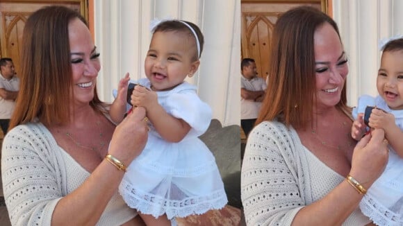 Tudo em paz? Mãe de Neymar exibe fotos inéditas com a neta, Mavie, após rumor com Bruna Biancardi: 'Minha bebê linda'