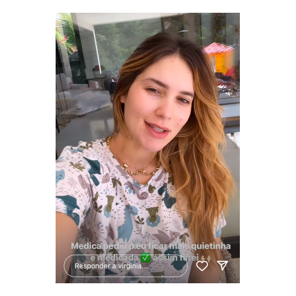 Virgínia Fonseca também revelou ter sido 'proibida' de praticar exercícios físicos por sua médica, por estar sentindo muitas cólicas