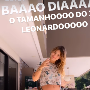 Virgínia Fonseca se impressionou com o tamanho de sua barriga, atualmente com 7 meses de gestação