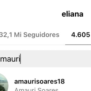 Eliana também seguiu Amauri Soares no Instagram