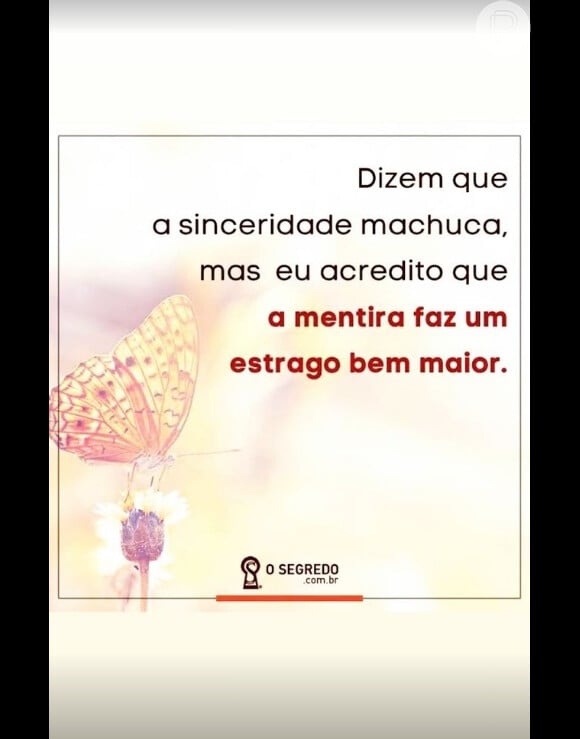 Maraisa pareceu enviar indireta para Fernando Mocó após fim do noivado: 'Dizem que a sinceridade machuca, mas eu acredito que a mentira faz um estrago bem maior'