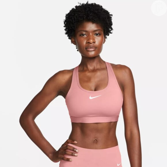 Top Nike Swoosh rosa