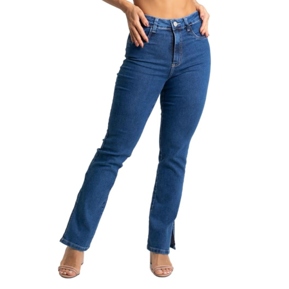 Calça Jeans Reta Premium Com Lycra Elastano, Sawary